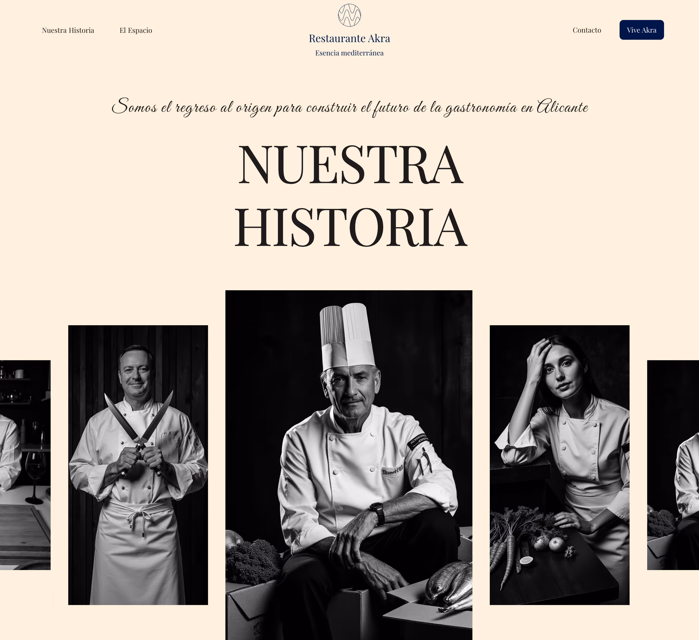 Diseño de la web de Akra Restaurante