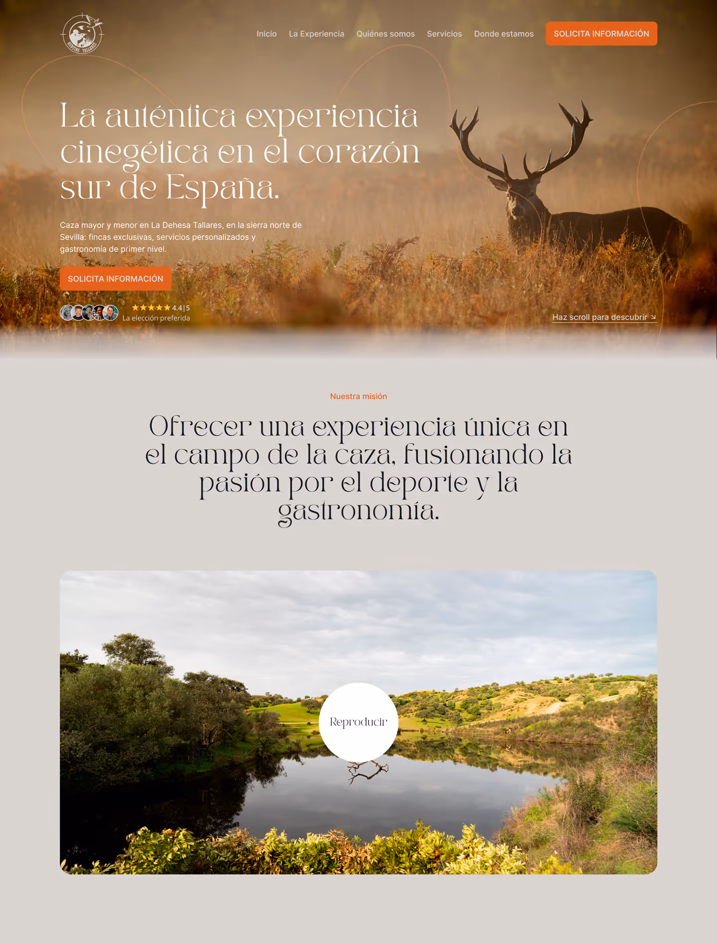 Diseño de la web de Hunting Tallares